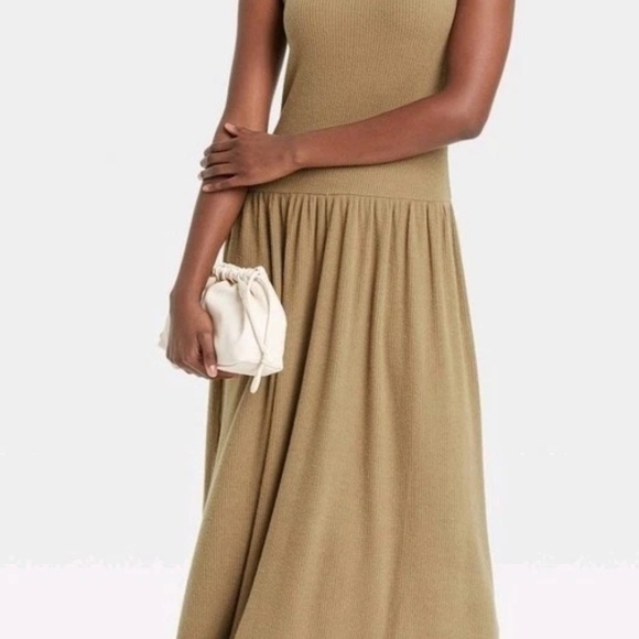 Universal Thread Knit Ribbed Drop Waist Midi sleeveless Dress - Picture 2 of 8